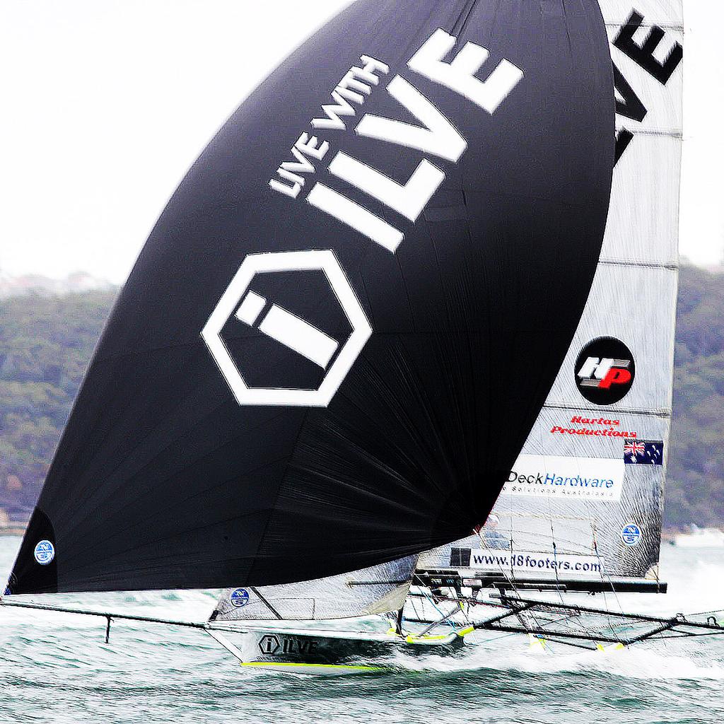 ILVE was quick downwind to the bottom mark - 18ft Skiffs - Spring Championship 2017 © 18footers.com